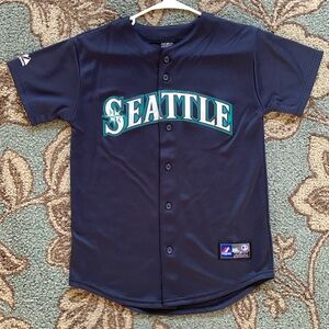 Ken Griffey Jr Seattle Mariners Navy Jersey Ichiro Blue Wave